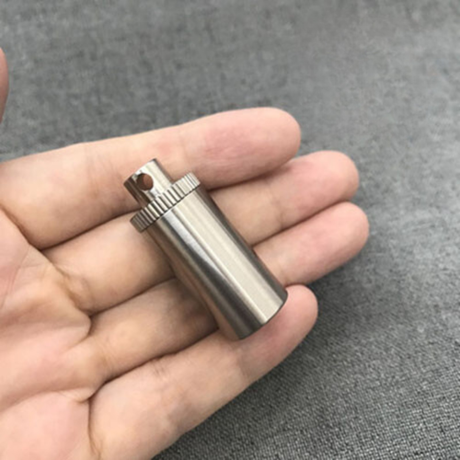 Titanium Waterproof sealed container Necklace Medicine Box Pill Case Pendant