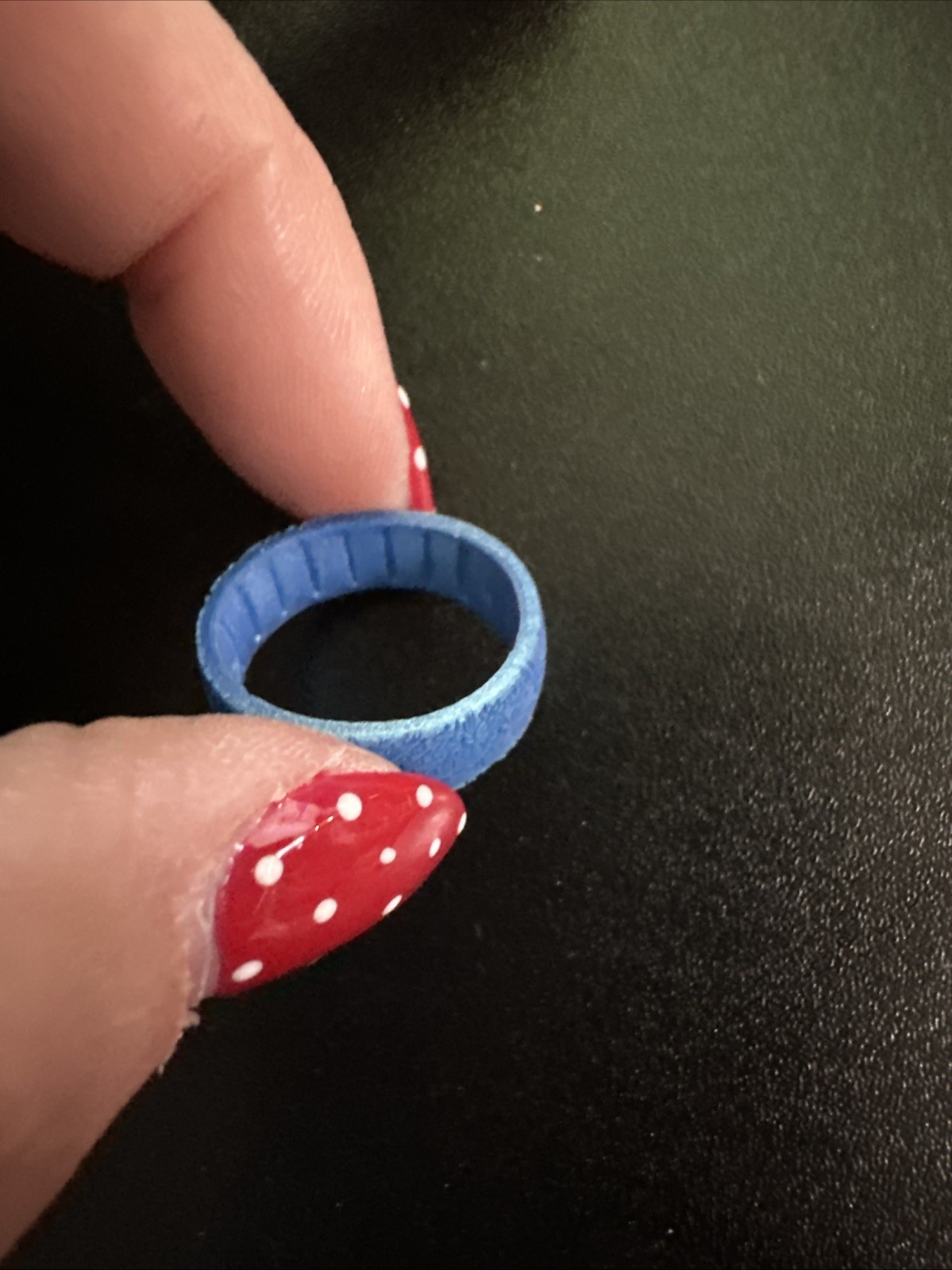 Disney Enso Silicone Ring Blue Alice In Wonderland Size 6