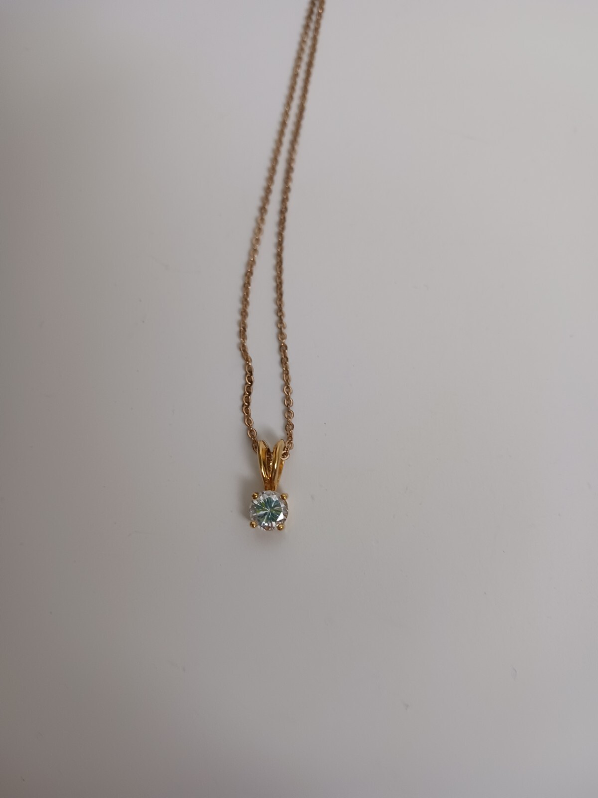 Goldtone Cubic Zirconia Necklace 16″-22″