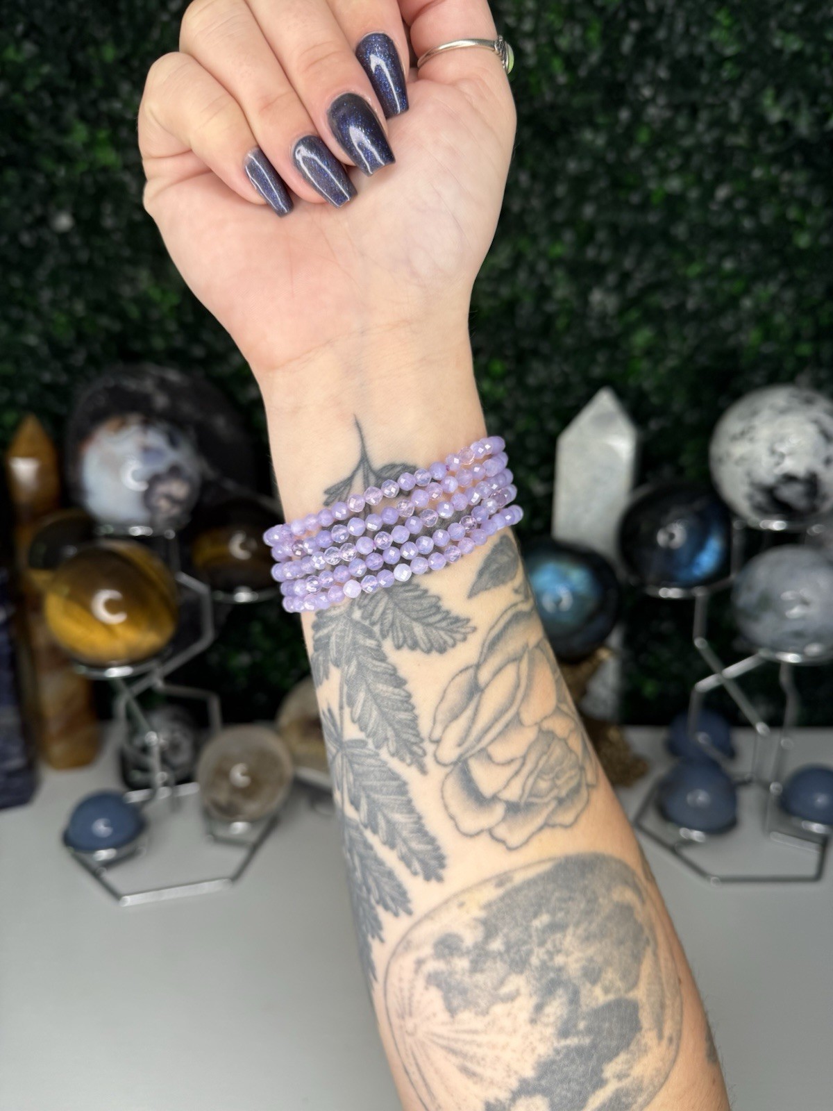 Lavender Moon Quartz Faceted Bracelets | Crystal Jewelry
