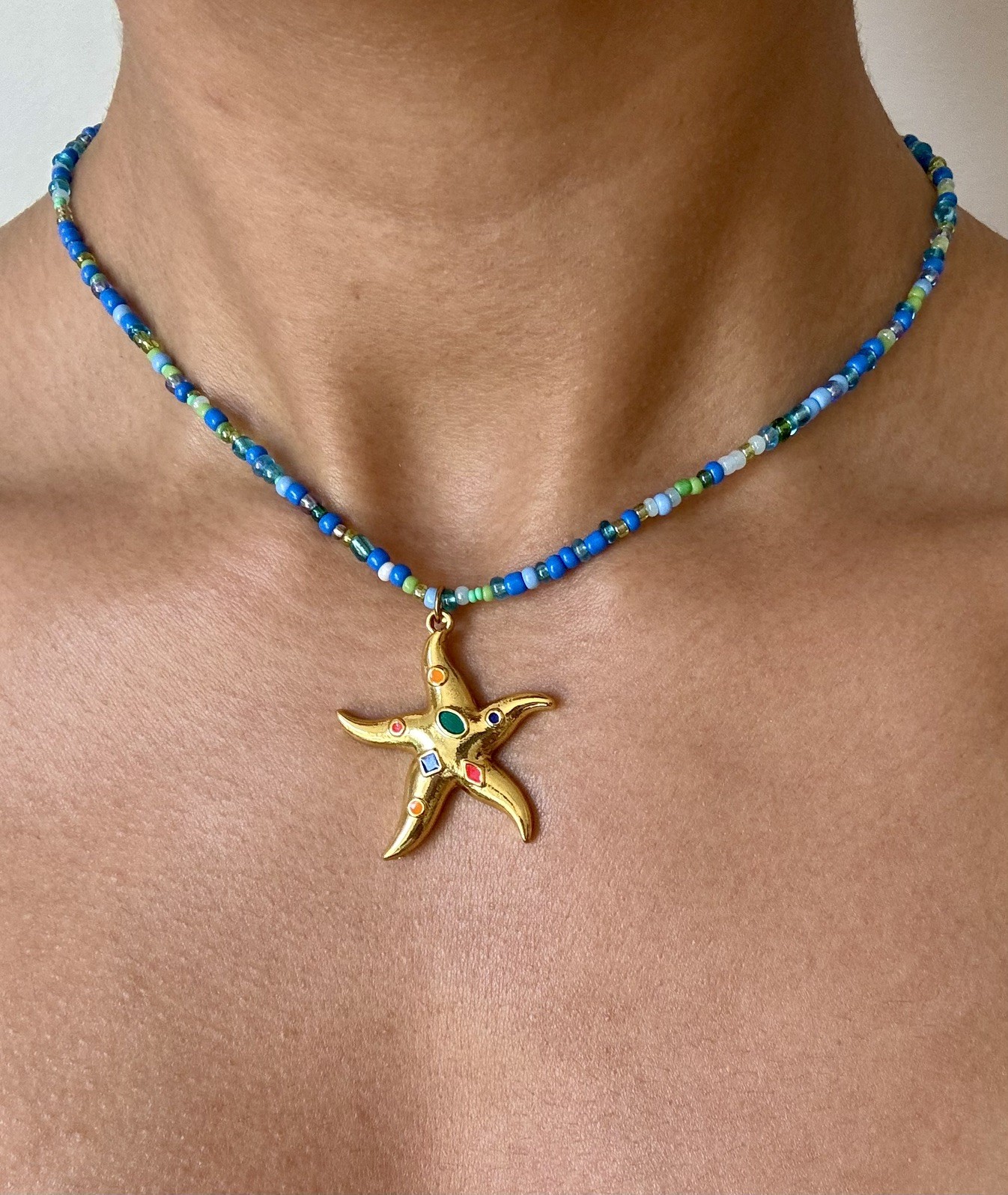 Stunning summer holiday vibe beaded necklace