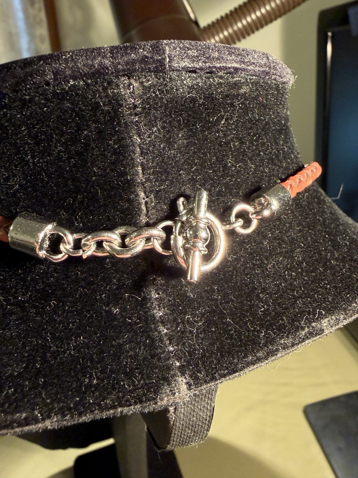 Ralph Lauren Braided Leather Horse Bit Equestrian Necklace Unworn