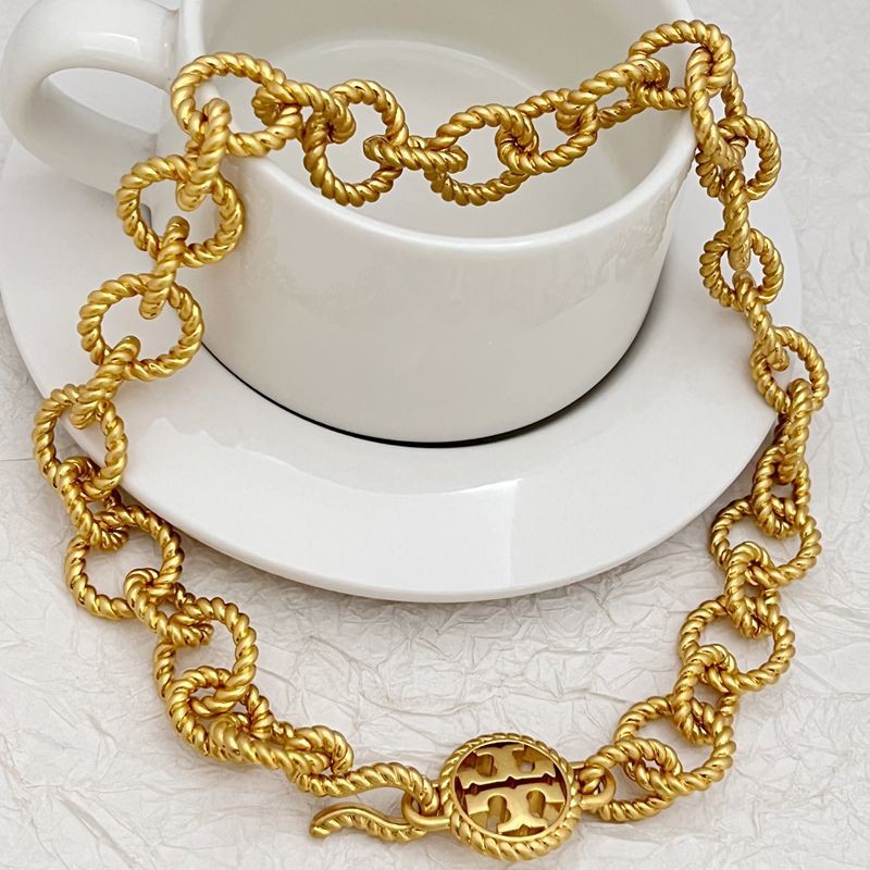 Tory Burch Rope Textured Chain Collar Necklace