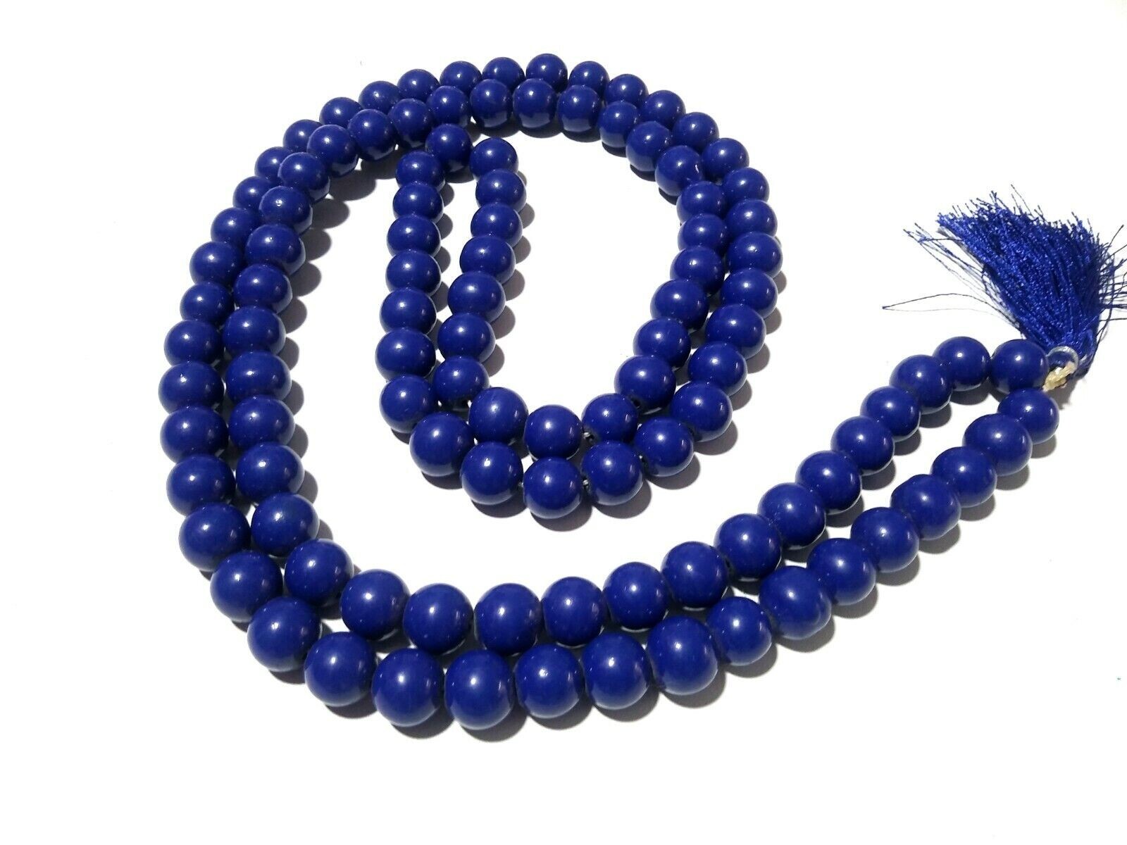 Lapis Round Ball 10mm Smooth Gemstone Beads 40″Inch 1 Necklace