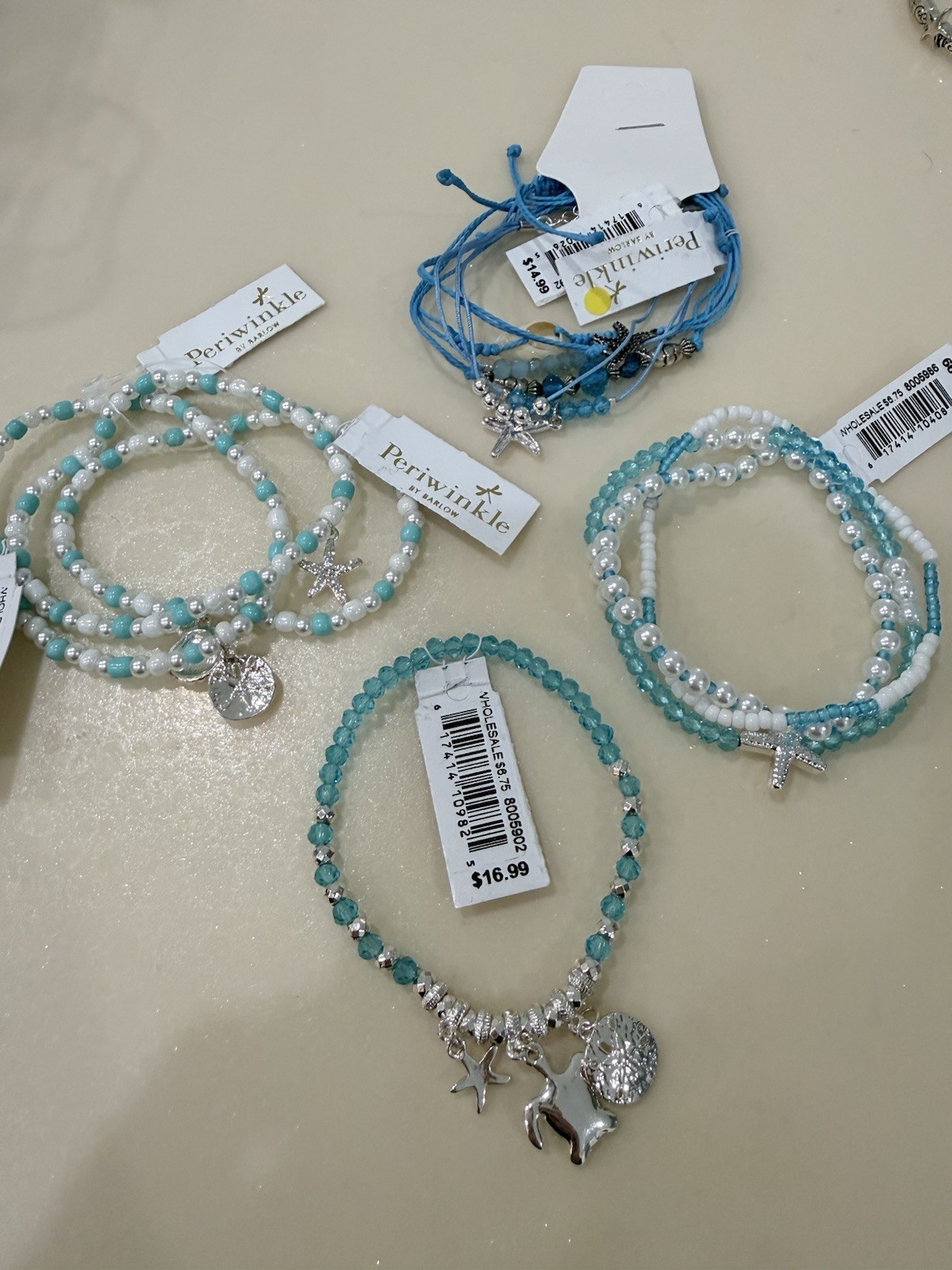 🩵 Periwinkle by Barlow Coastal Charm Bracelet Lot NWT Beach Sea Life Set 🩵