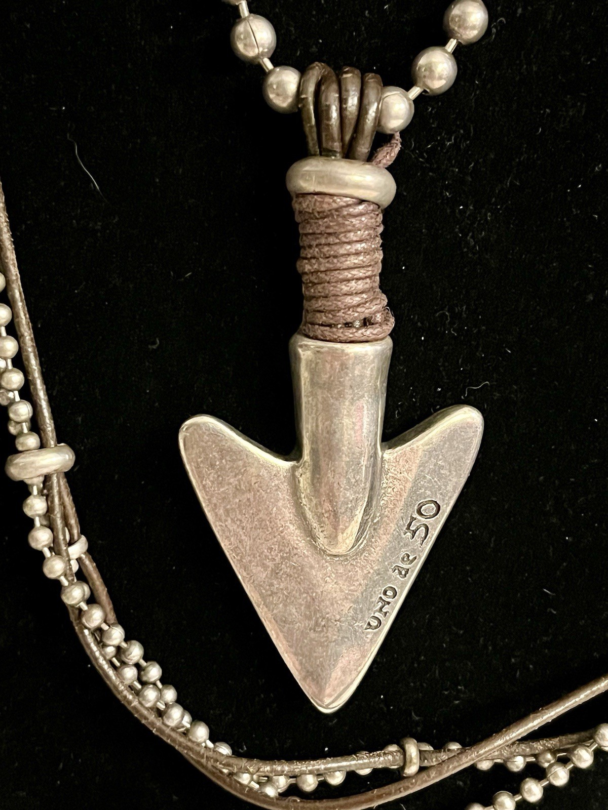 Lot of 2 Men’s High-End Necklaces Jewelry Retired HTF Arrowhead Uno De 50 Spain