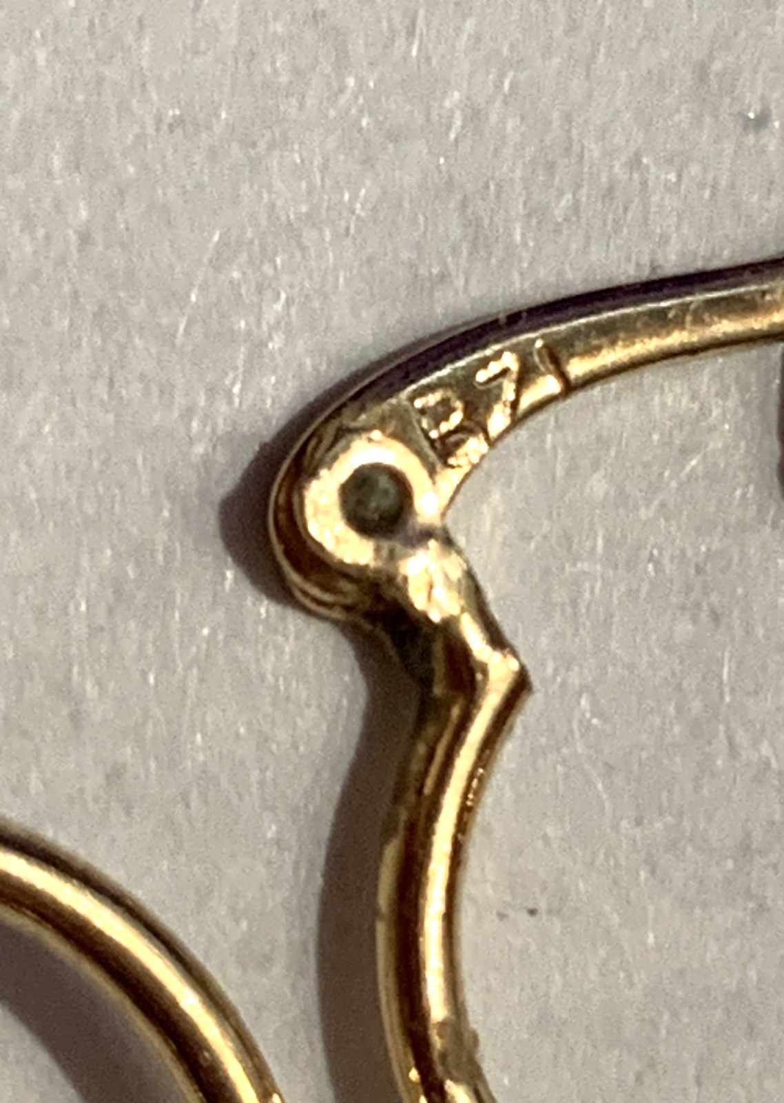 Peermont 18K Plated Three Tone Gold Hoop Earrings Heart Dangle Small Huggie BZL
