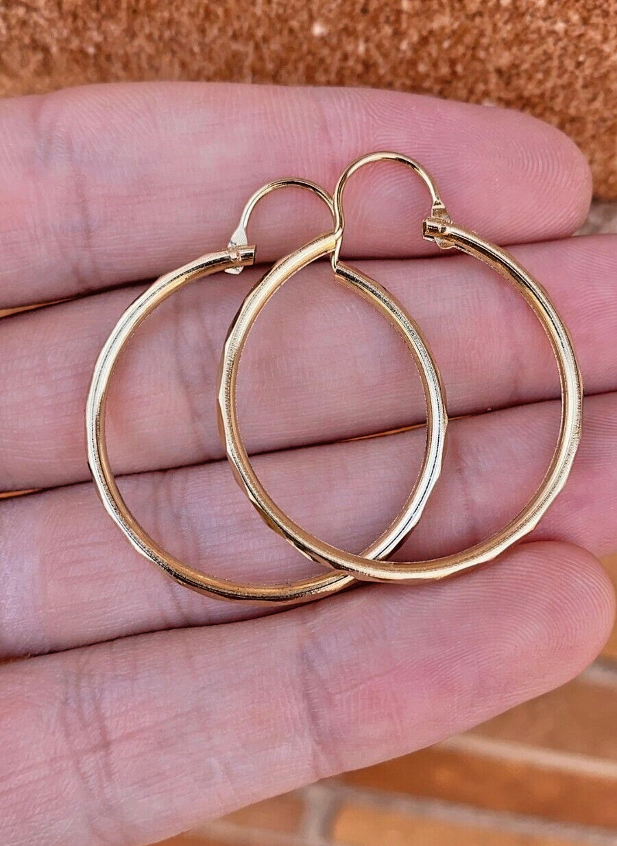 14K Gold Filled Hoop Earrings Jewelry For Womens Cadenas Arrecadas Mujeres