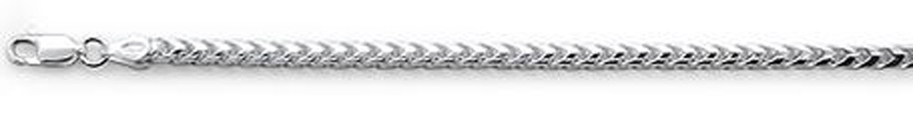 FIX 100-3MM Oval Franco .925 Sterling Silver Chain Made Italy
