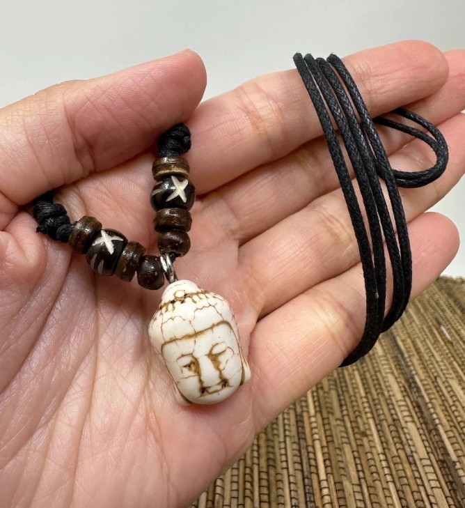 Buddha Necklace Buddha Pendant Necklace Buddah Beads Necklace Adjustable Cord