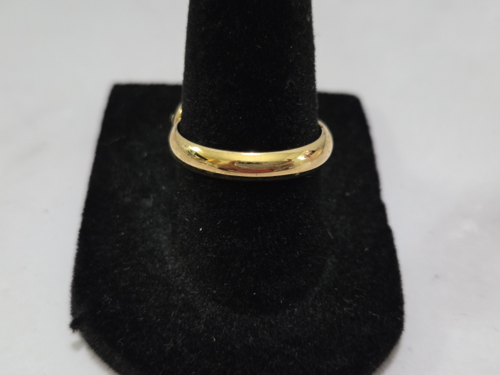 Black Enamel Gold Tone Leopard Spot Dome Ring Size 8 Statement Fashion Ring