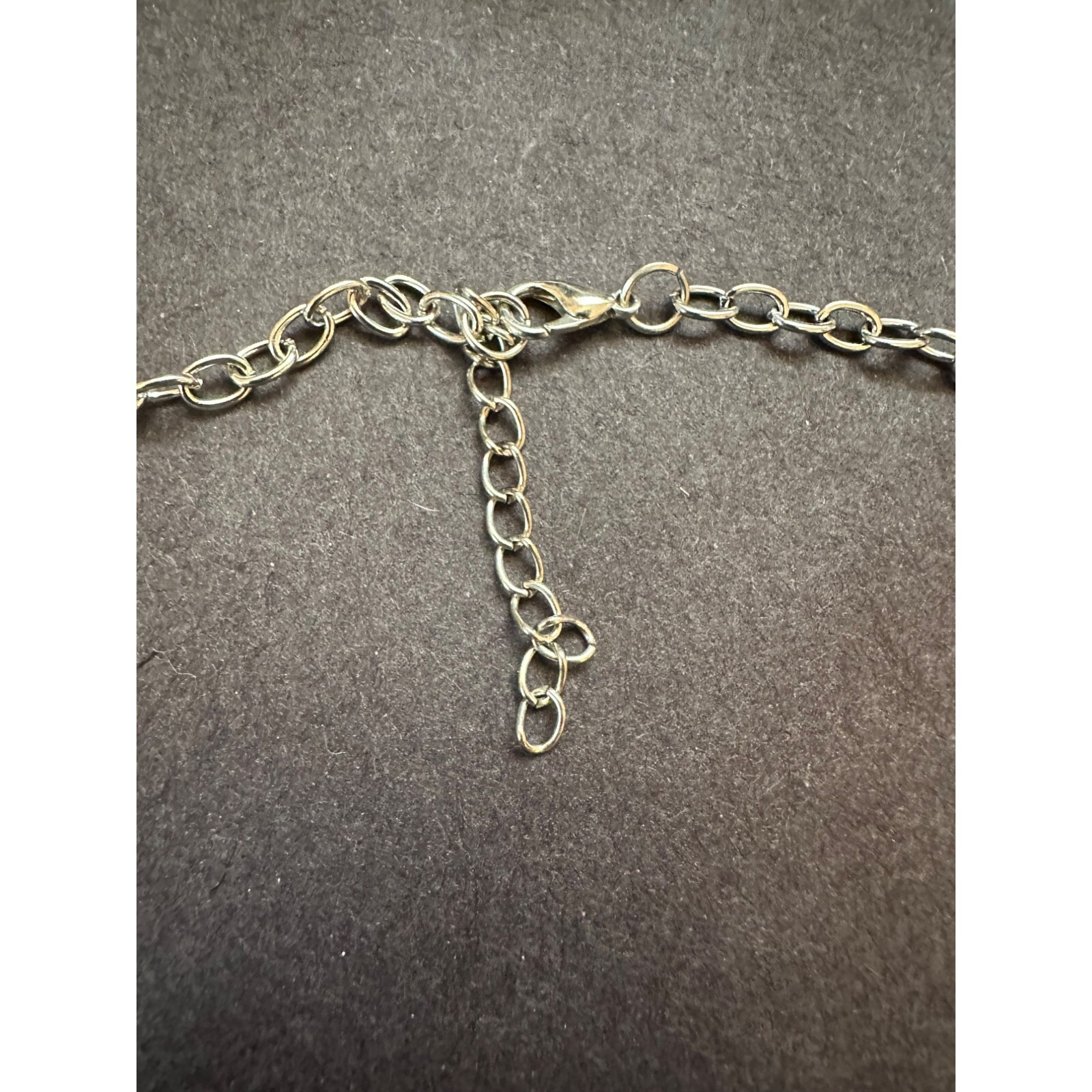 Antiqued Silvertone Filigree Necklace With Tassel Design Hearts S’s Scrolls