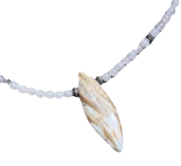 Handmade Beaded Rose Quartz Necklace 16″ Toggle Clasp