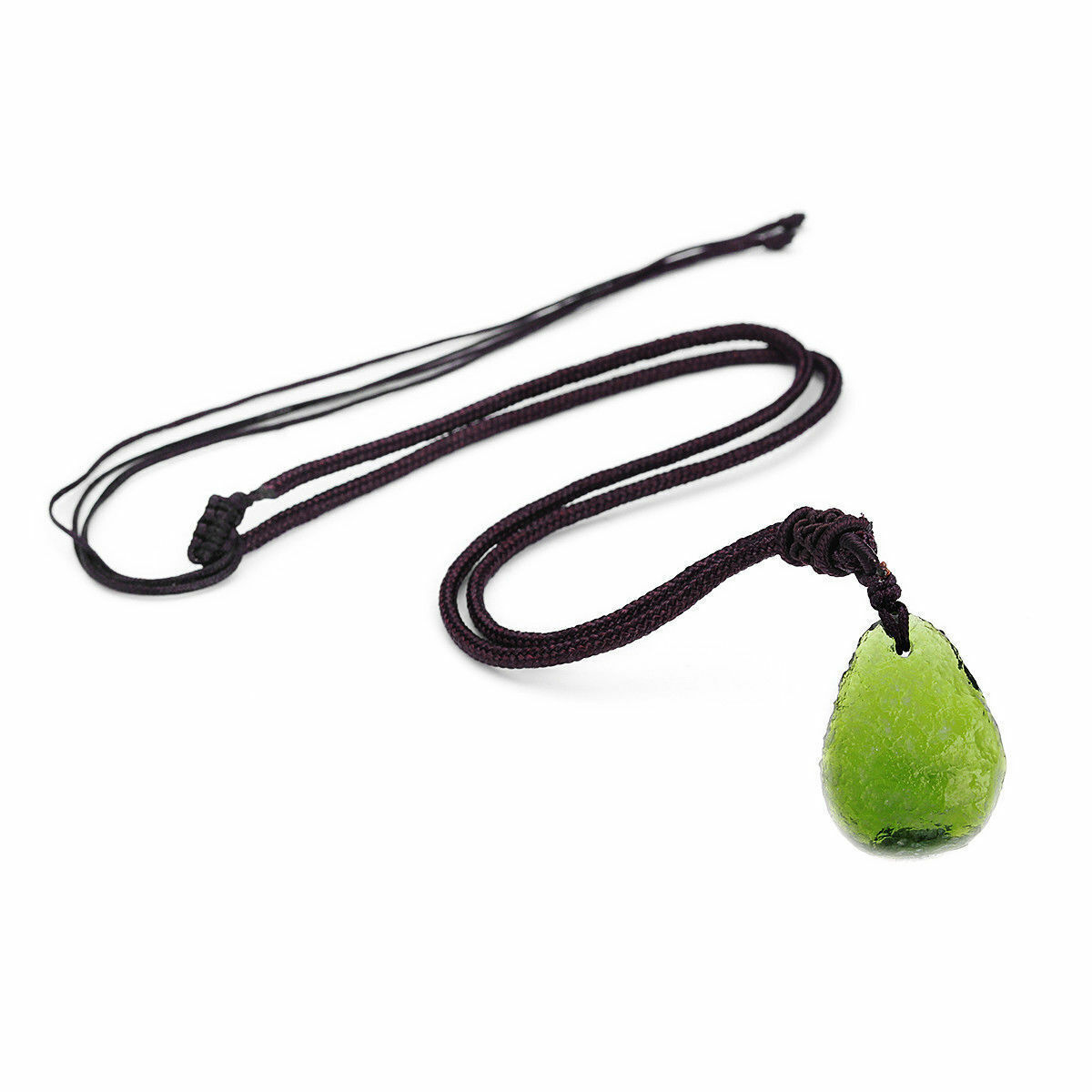 Man-Made Green Moldavite Aerolites Crystal Stone Pendant Energy Chakra Necklace