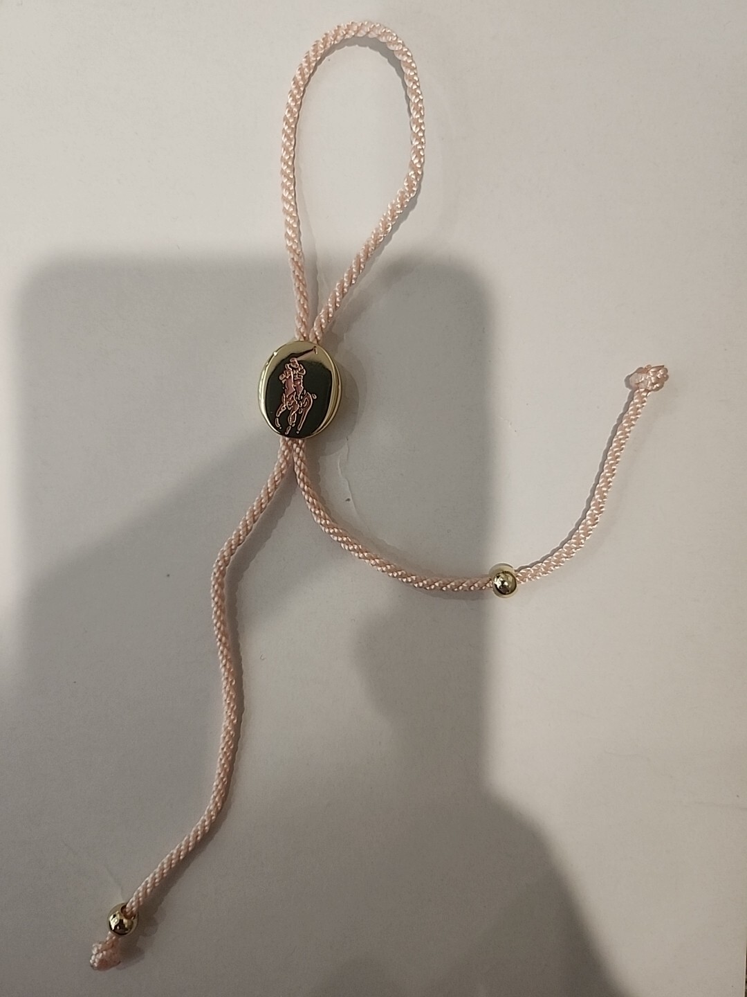Ralph Lauren Bracelet Pink Pony Breast Cancer Awareness Charm Adjustable Gift