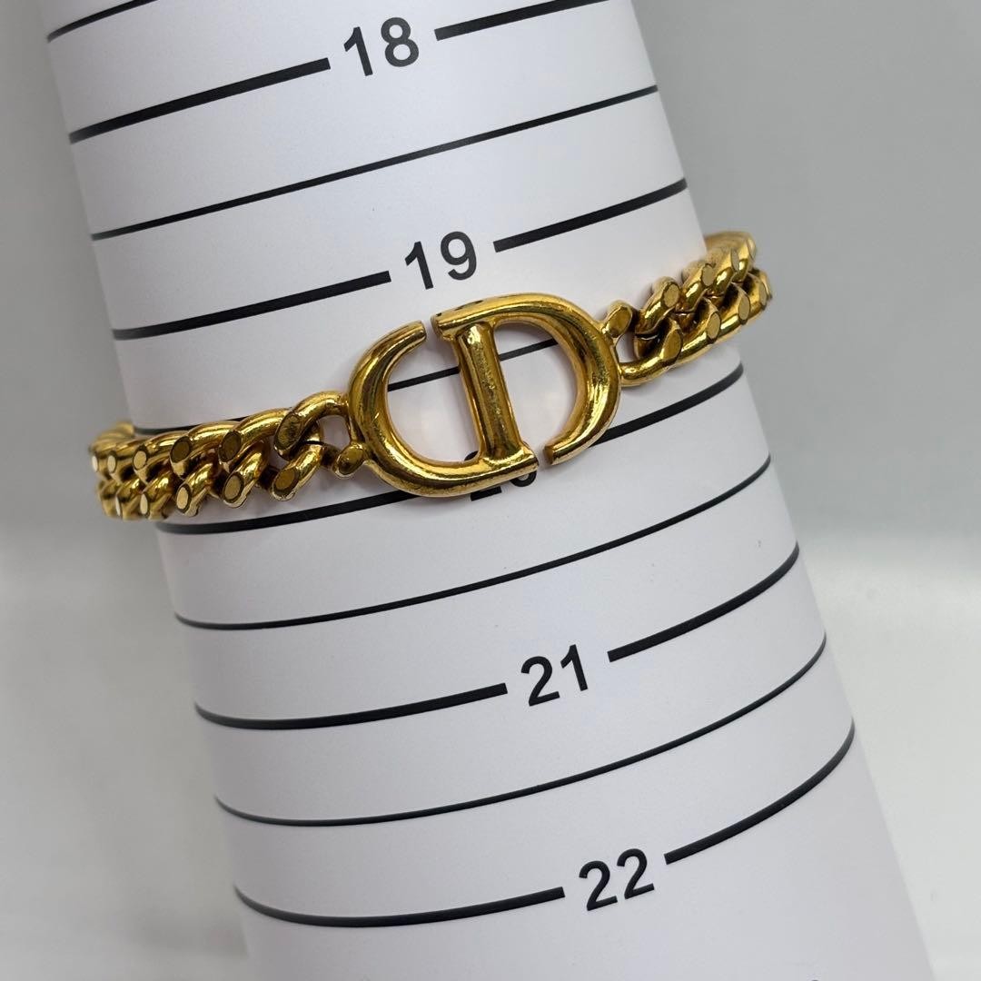 Christian Dior CD Logo Chain Bracelet, Gold unisex adults fashion accessory
