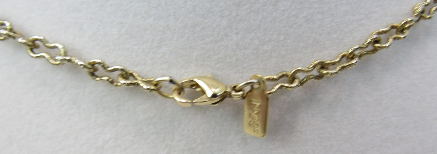 Delicate 1928 Brand Lavalier Locket Pink/Rose Stones on 26″ Long Chain Necklace