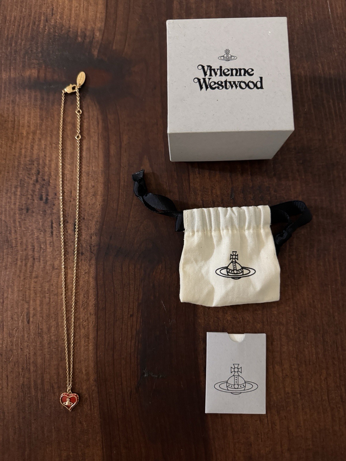 Vivienne Westwood Necklace Rose Gold Petra Heart Pendant