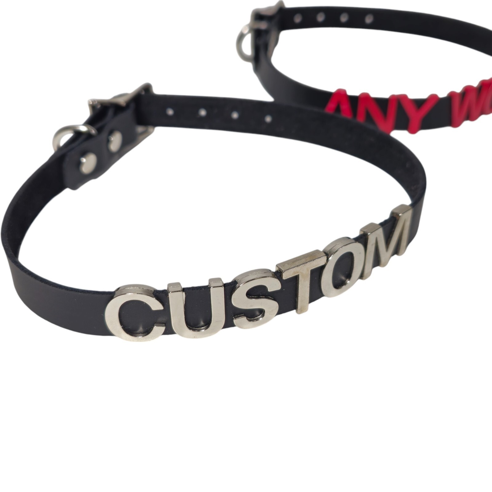 Submissive Name Word Choker Slave Daddy-Bdsm-Slut-Collar-Adult-Kinky-Made In USA
