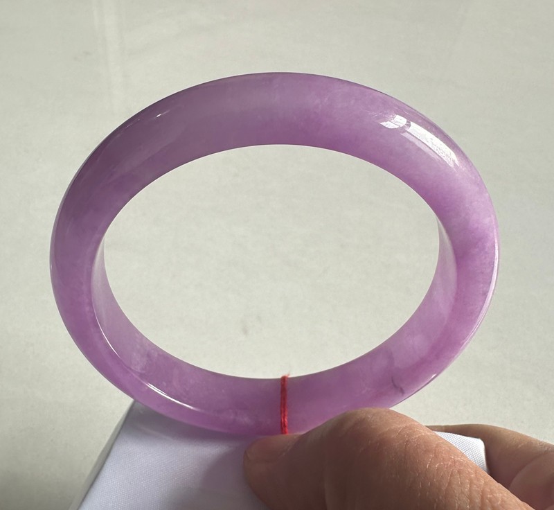 Natural Grade AAA Ice Lilac Lavender Burmese Jade jadeite bracelet bangle 66MM