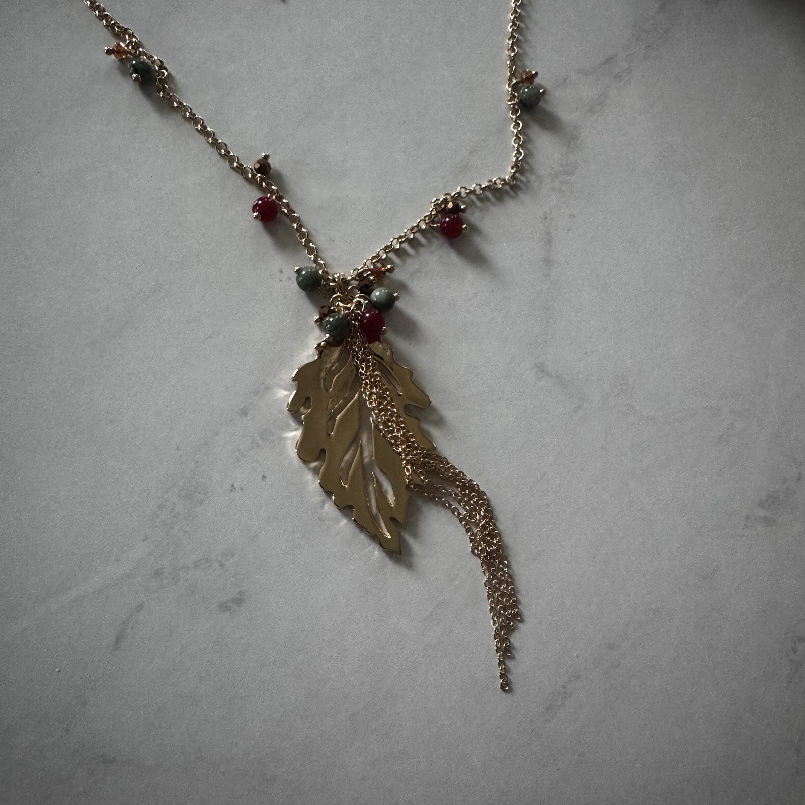 2025 Avon Falling Leaves Necklace & Earring Set | Holiday Anytime Perfect