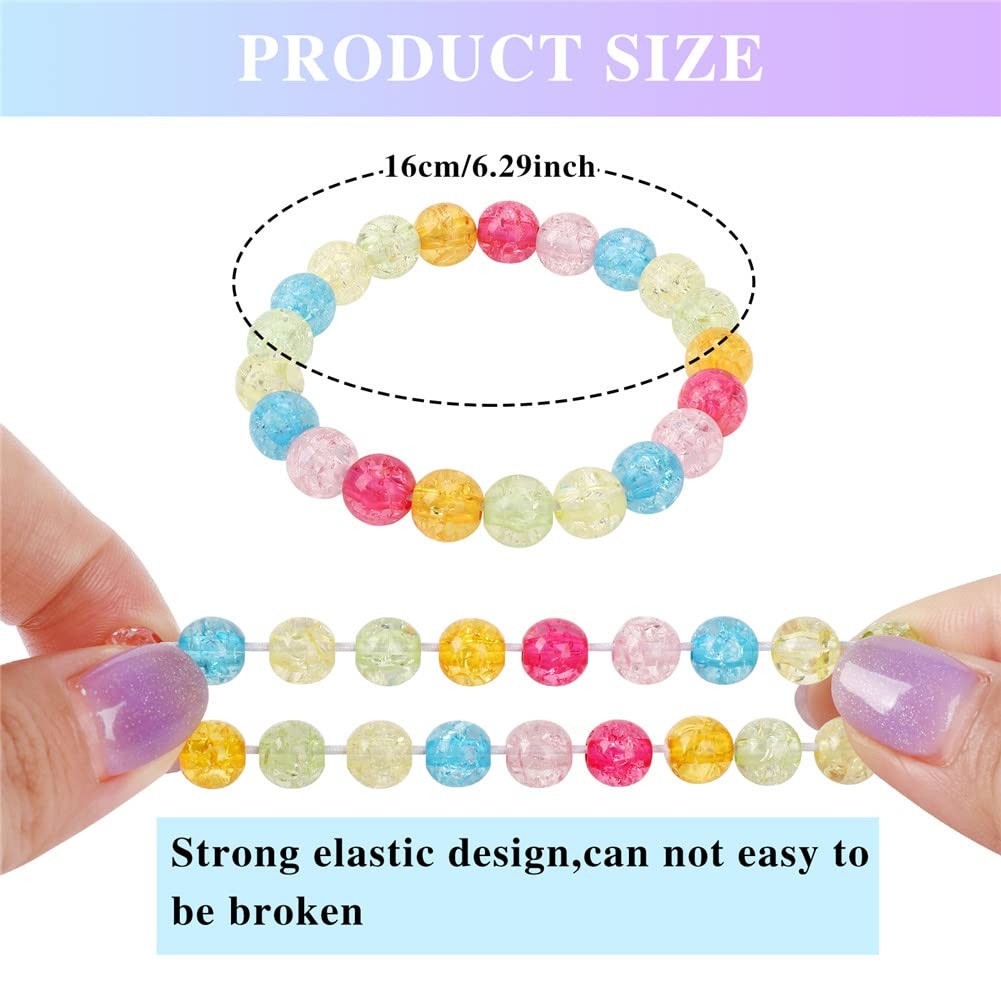 Pulseras elásticas cuentas, pulsera amor rosa, conjunto de bisutería para niñas