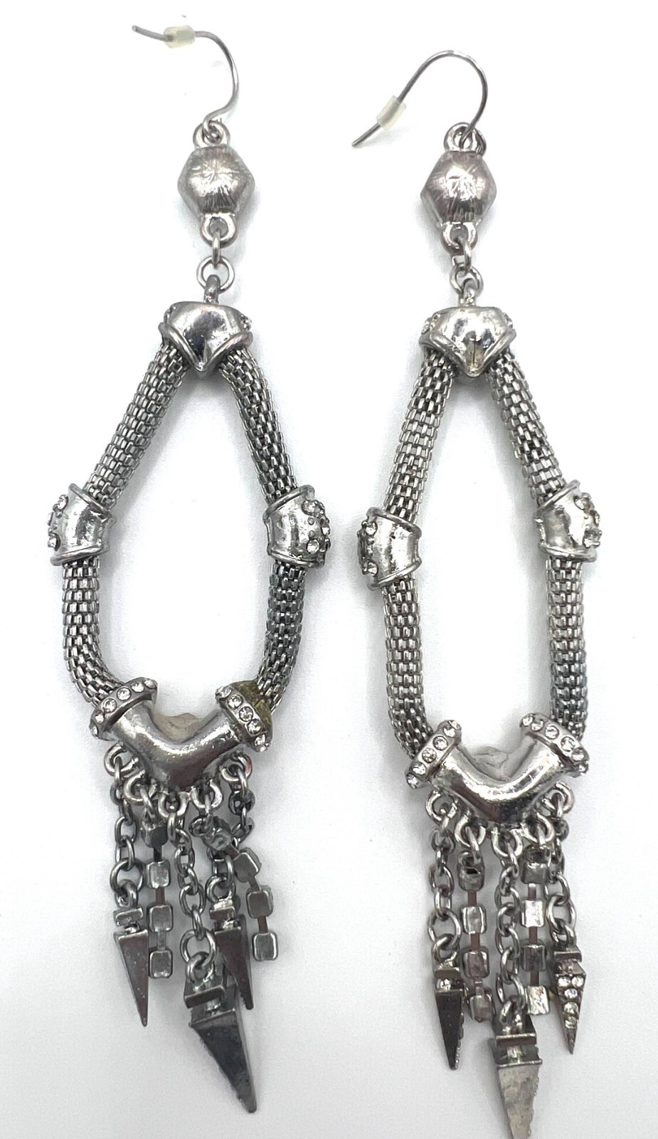 Belle Noel Kim Kardashian Palladium-Plated Glam-Rock Crystal-and-Dagger Earrings
