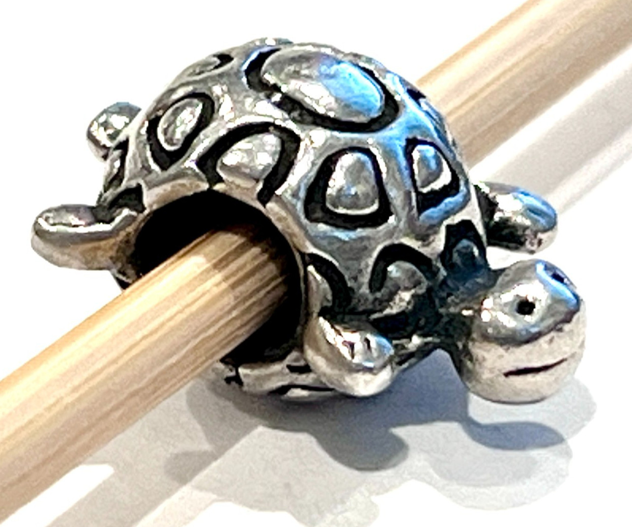 PANDORA 790158 Turtle Charm Sterling Silver Bead – No Jewelers/ SS Mark -RETIRED