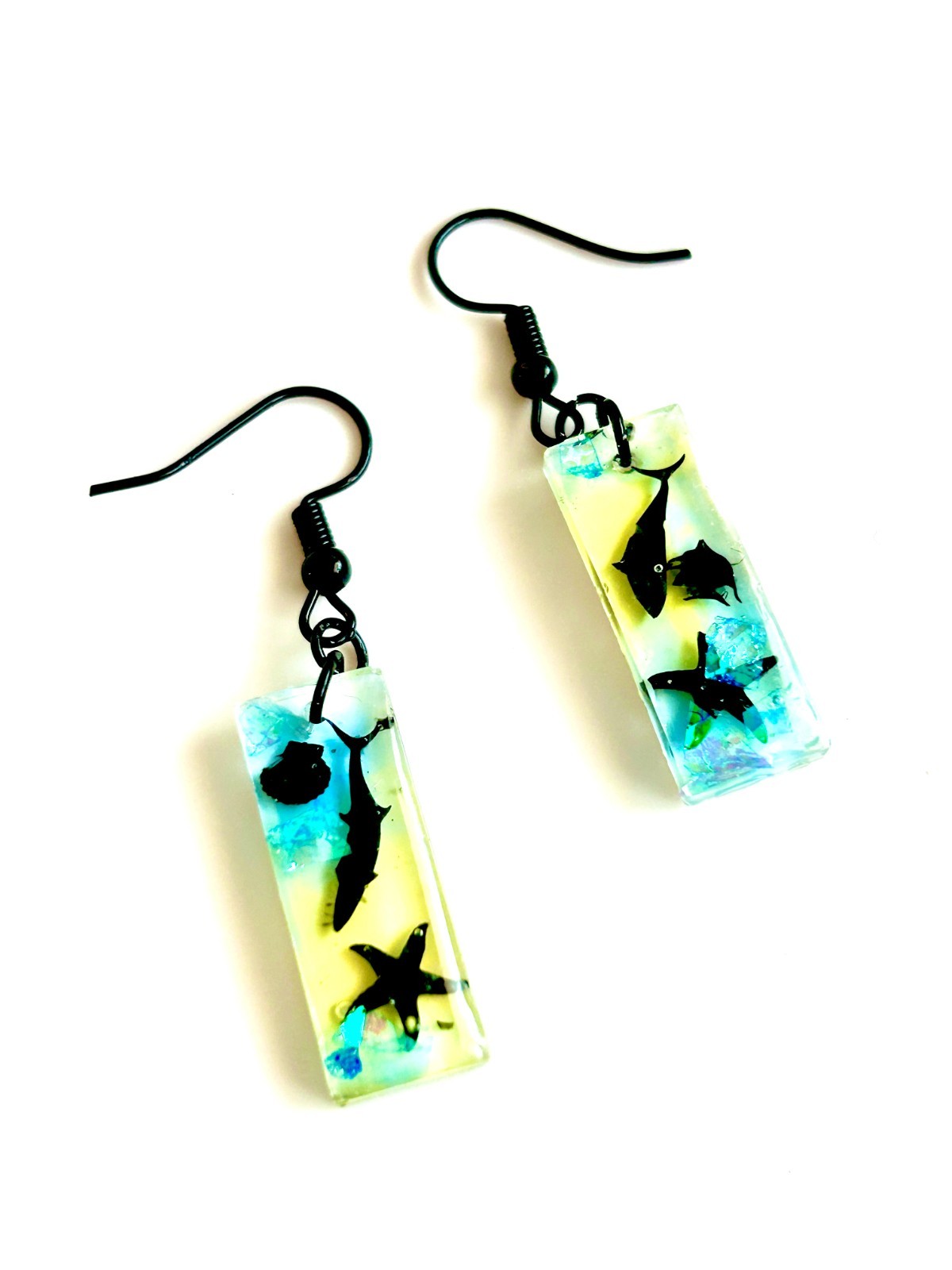 Earrings with Tiny Sea – Life Silhouettes, Summer Beach Vibes, Delicate &Light