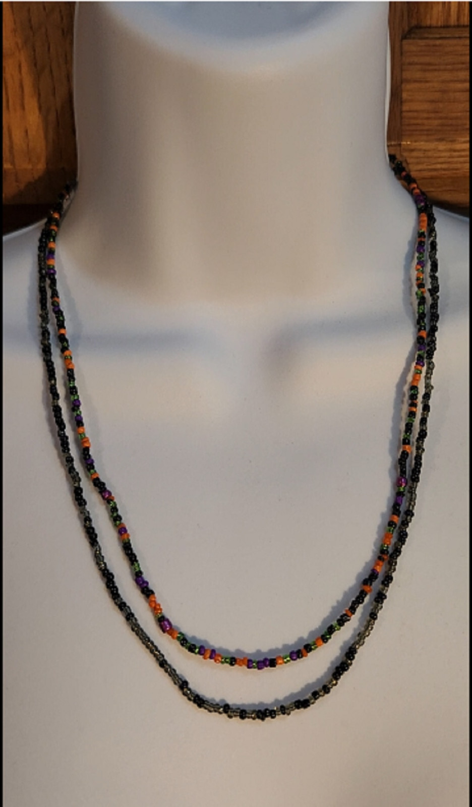 STRONG New Seed Bead Necklace Delicate 16-20″ adjustable HANDMADE USA