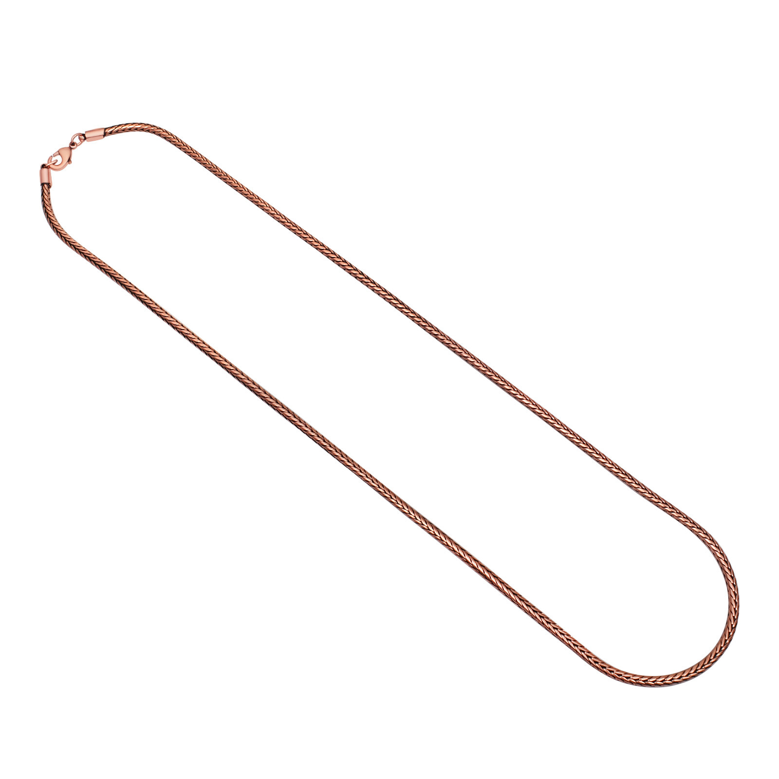 100 % Oxidized Copper Wheat Chain Necklace Handmade Pure Copper jewelry RJ-15