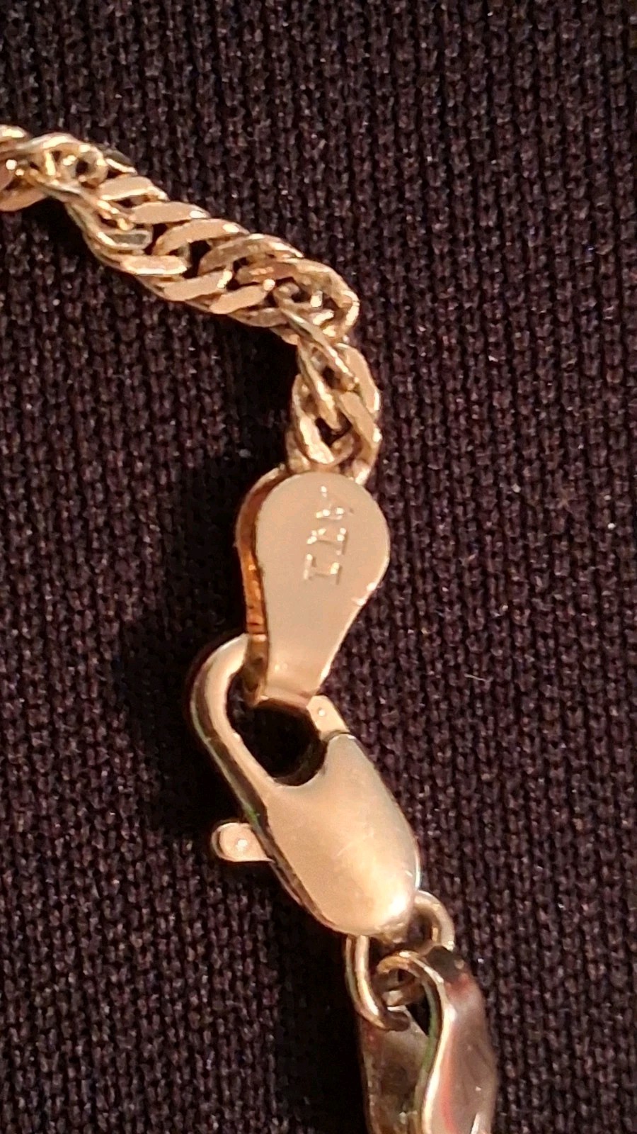 Twisted Goldtone Chain Necklace 24″ ATI CN Lobster Closure