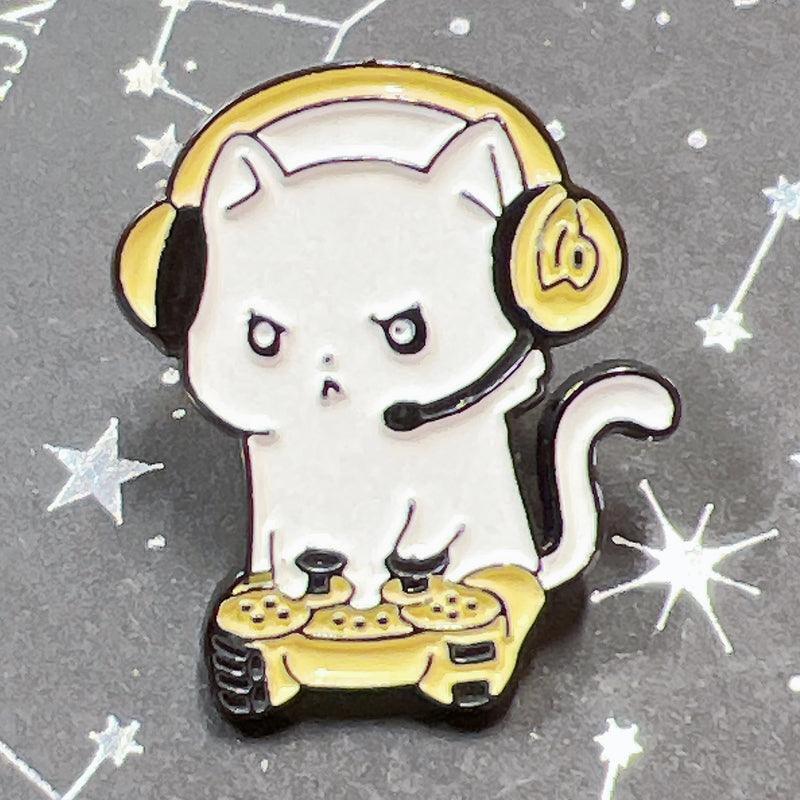 Cat Enamel Pin Gamer Cat Anime Pin Badge Lapel Brooch for Cat Lovers
