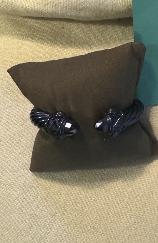 David Yurman Blue Aluminum Renaissance Cuff Size Medium