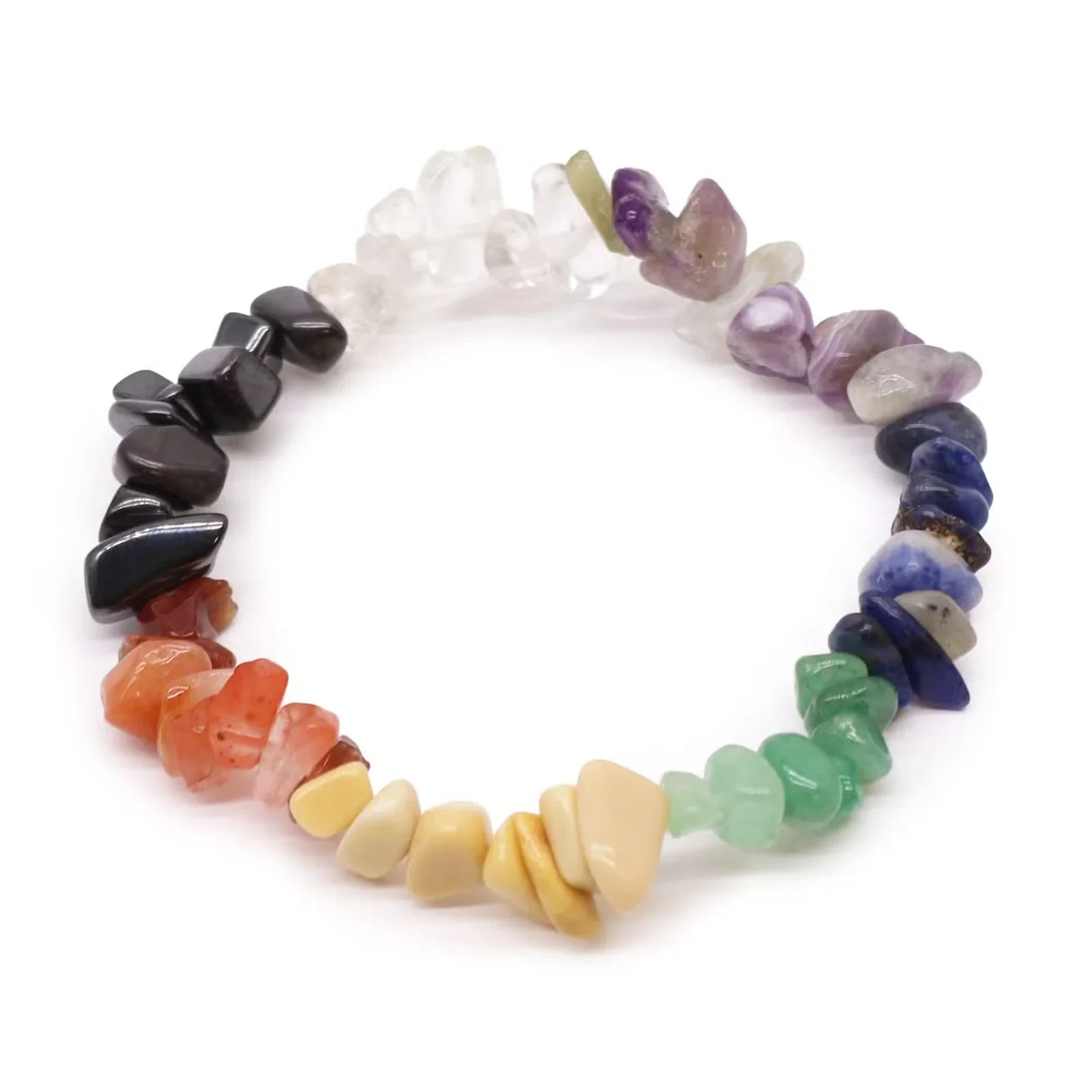 Genuine 7 Chakra Stone Bracelet Healing Crystals Reiki Yoga Meditation Gift
