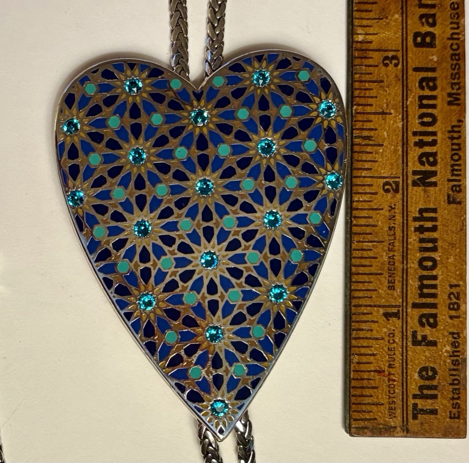 Brighton Amal Long Heart Necklace Statement Pendant Necklace NWOT $148