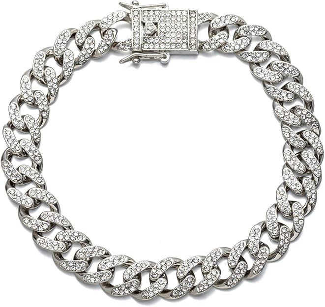 🔥2 Pcs Anklets Bracelet for Women Adjustable Diamond Tennis Cuban Style Link🔥