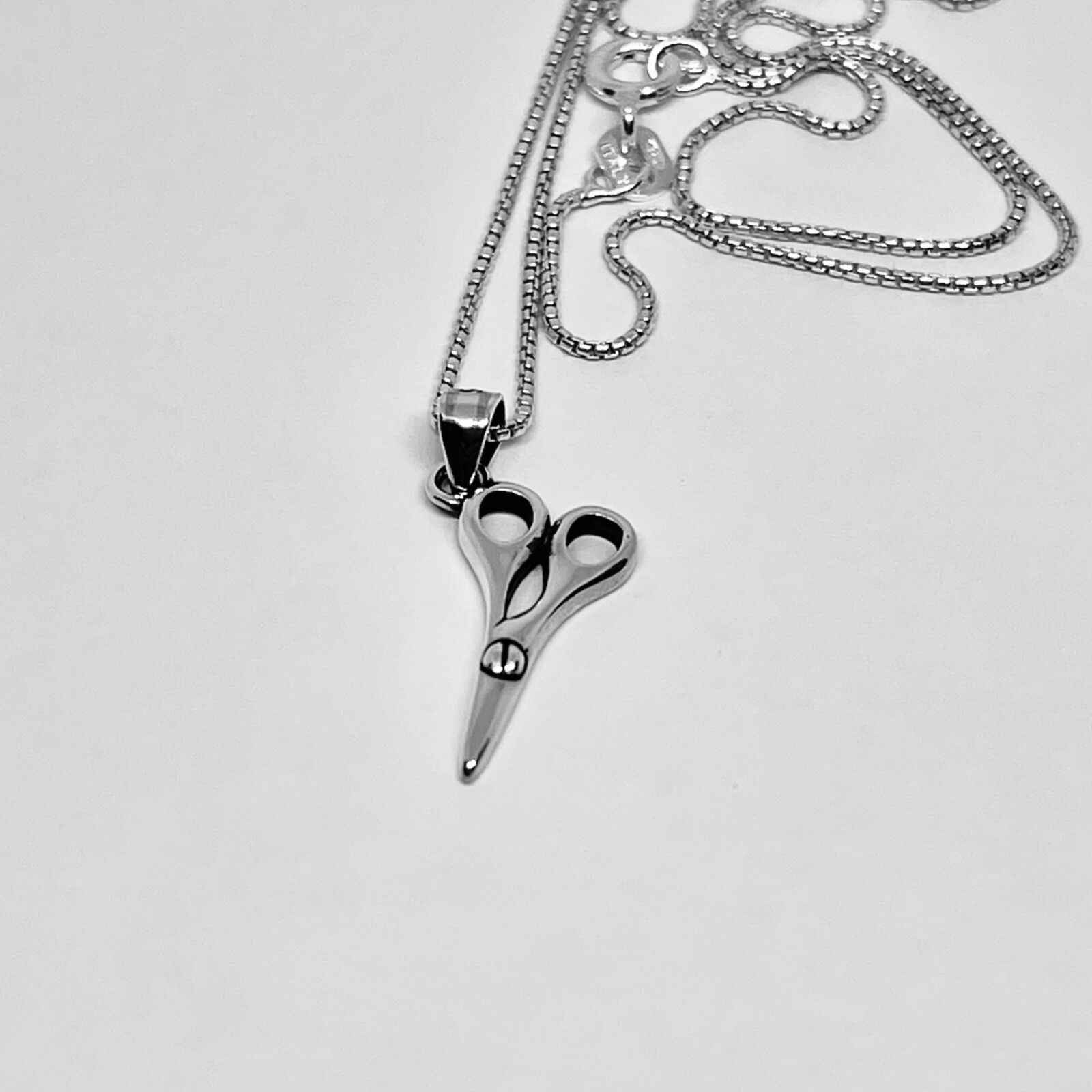 Sterling Silver Little Scissors Necklace, Hair Dresser Necklace, Silver Necklace