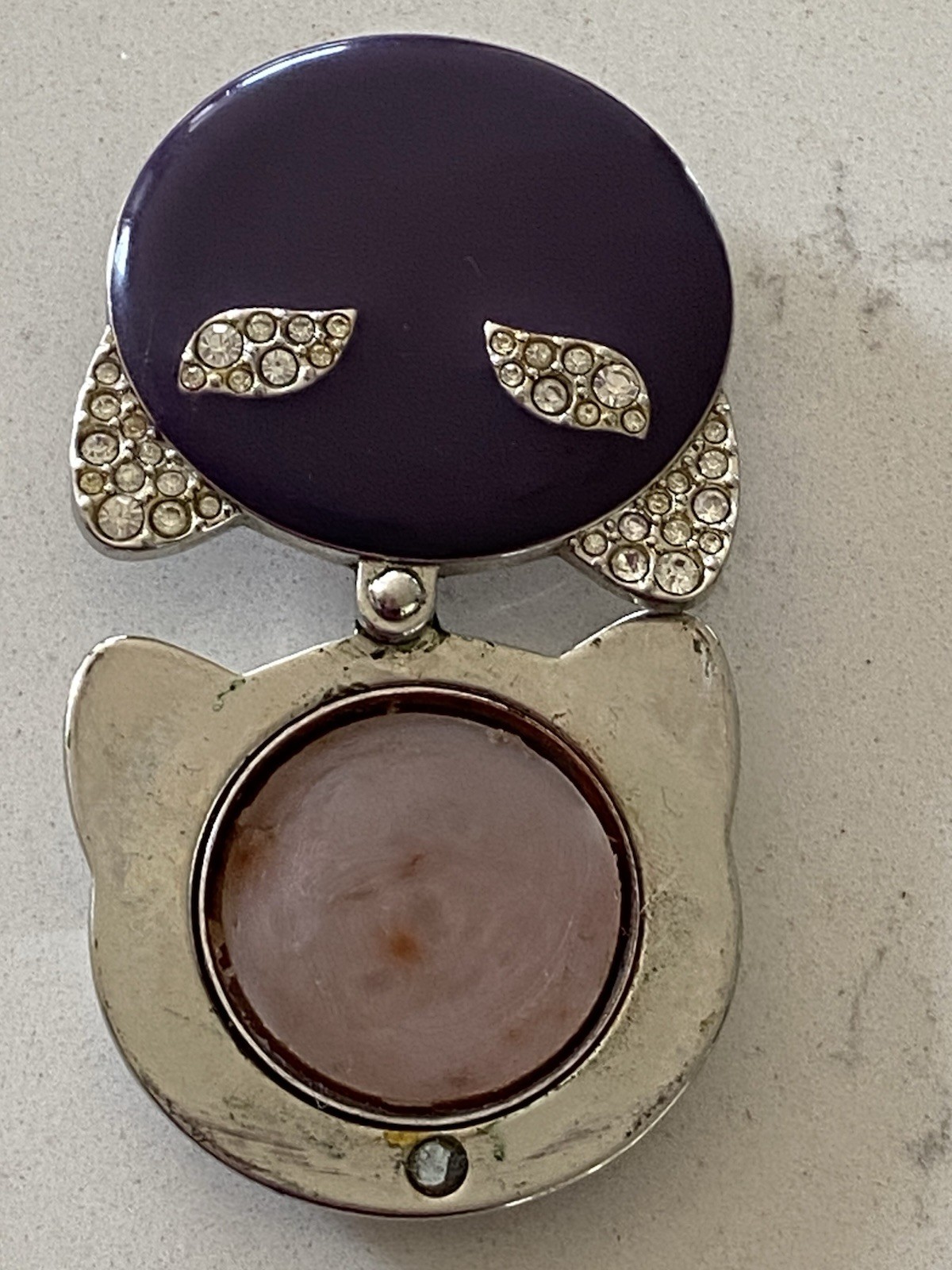 Katy Perry Purr Solid Perfume Pendant Purple Cat Rhinestones
