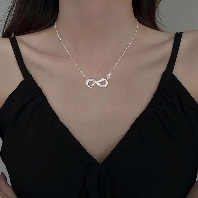 EPIRORA Silver Infinity Necklace for Women, Mother’s Day Birthday Christmas gift