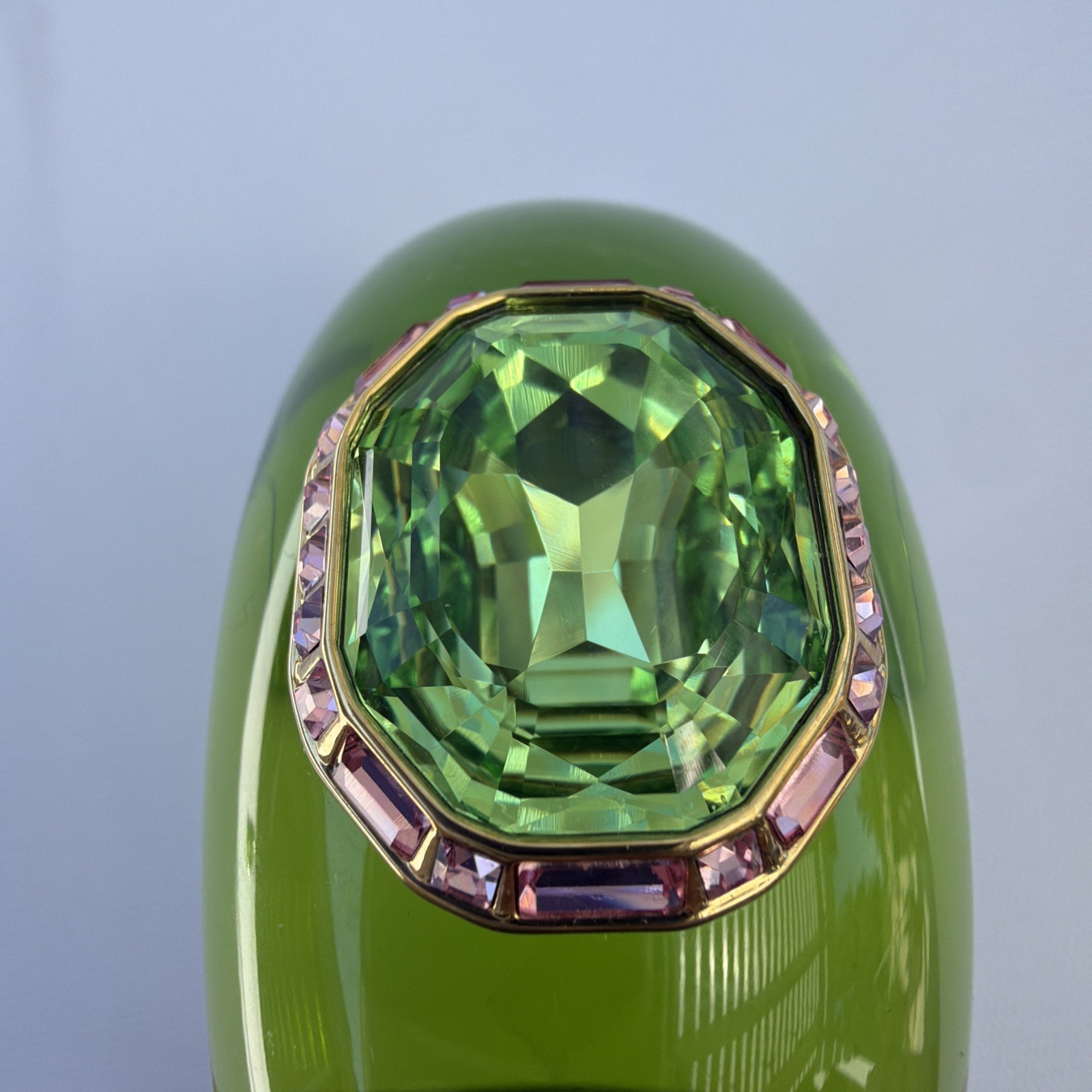 Swarovski Green Dulcis Cuff Bracelet Octagon Cut