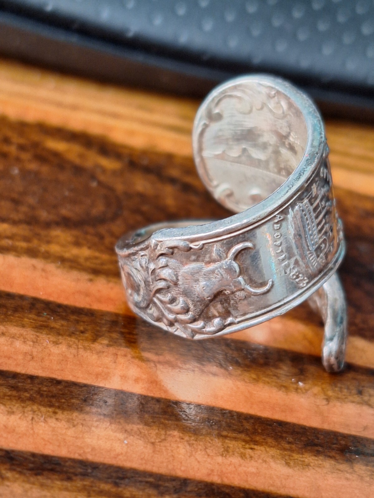 Eads Bridge Silver Spoon Ring St Louis Missouri 17 Grams Size 10