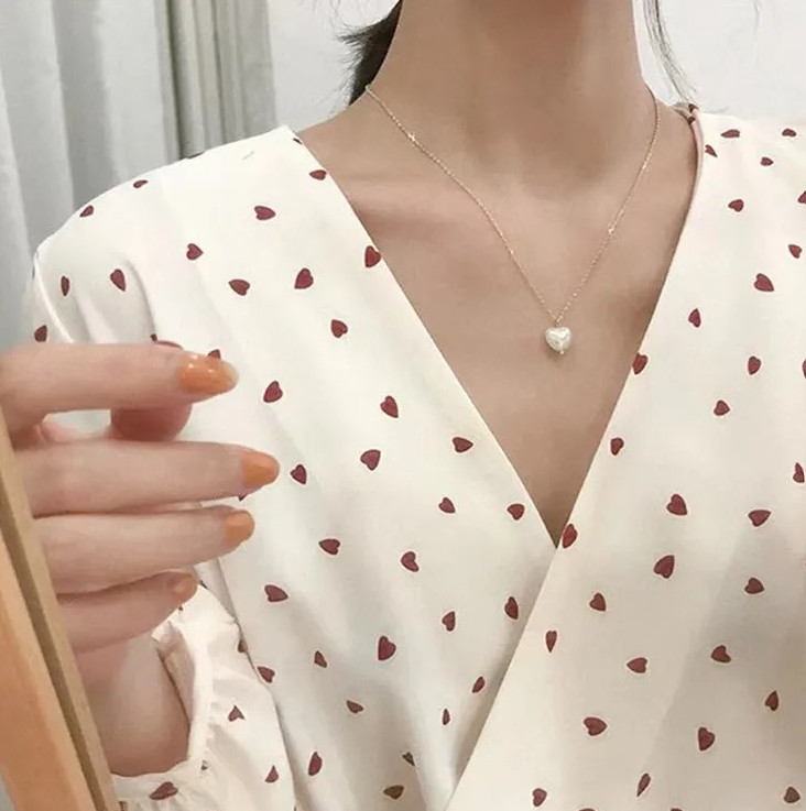 1pc Shiny Butterfly Necklace Double Layer Clavicle Chain Jewelry for Women – NEW