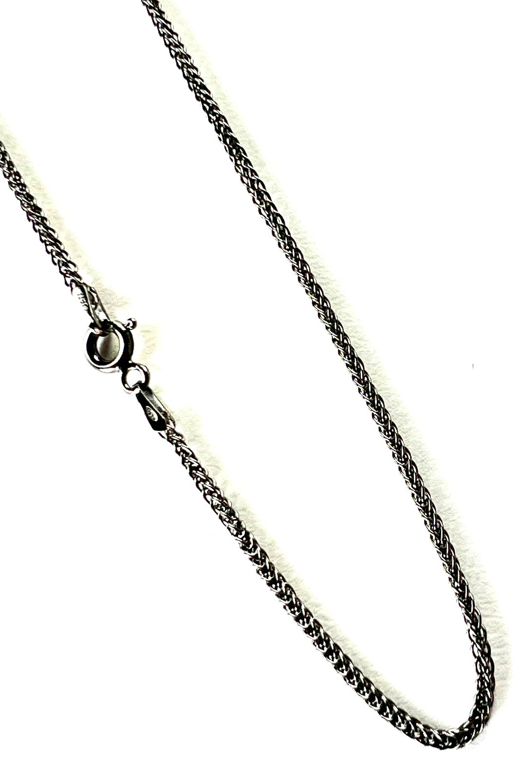 30 Inches Dark Oxidized Silver Chain necklace 925. Almost Black color.