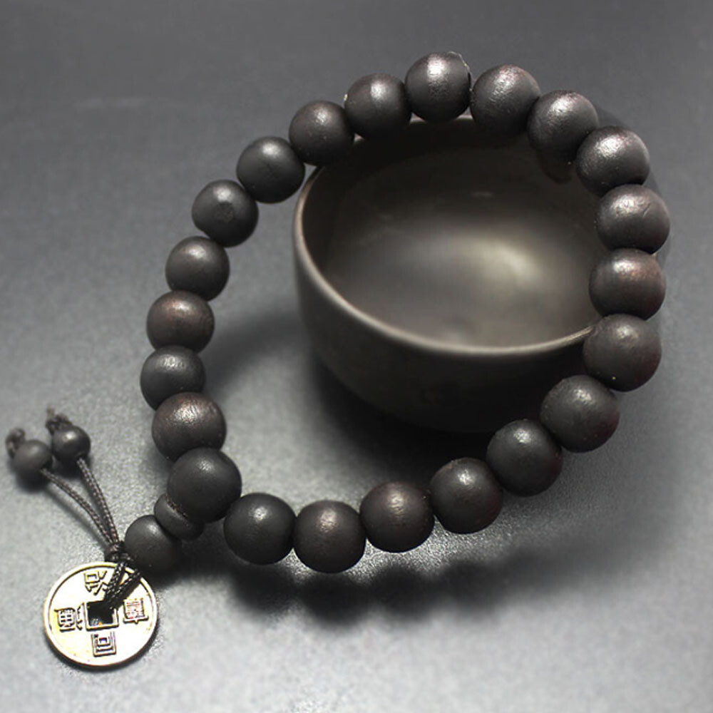 4PCS 12MM Wooden Men’s Buddha Buddhist Prayer Beads Tibet For Mala Bracelet NEW