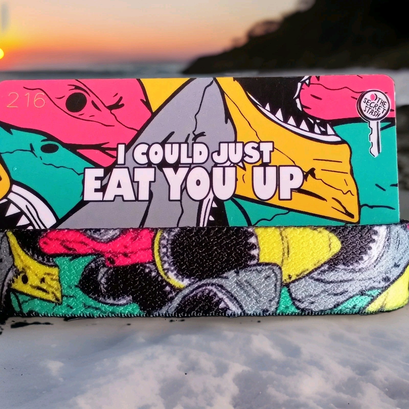 ZOX “I COULD JUST EAT YOU UP” Strap W/ Card. (Size Medium) -Silver