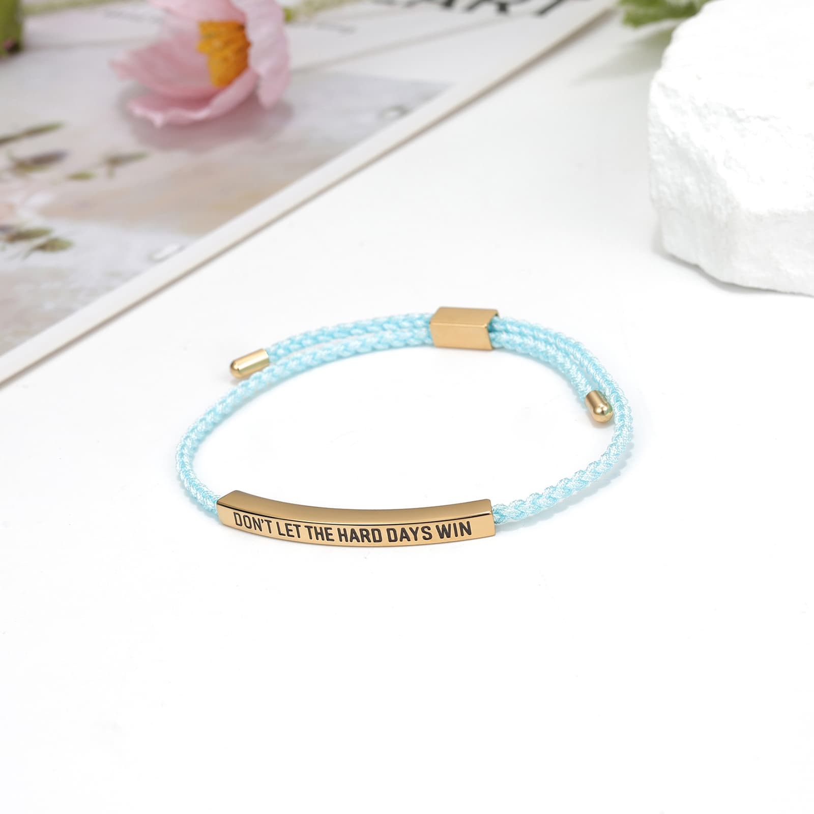 Don’t Let The Hard Days Win Saying Braided Wrap Bracelet For Son Daughter Gift