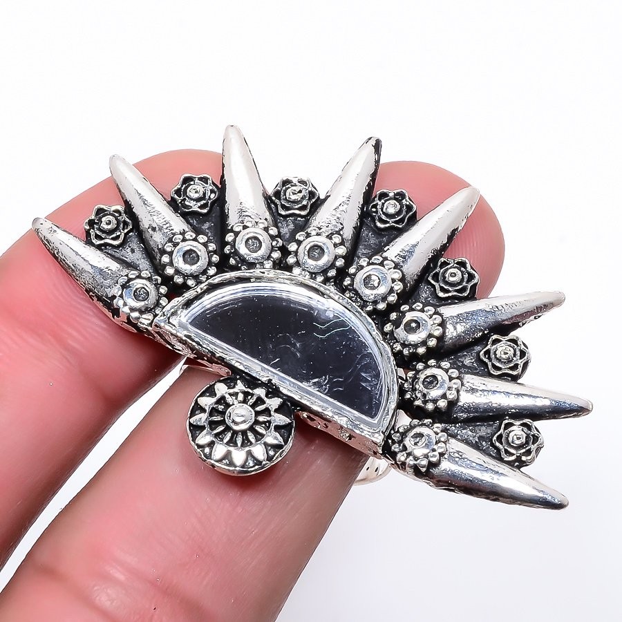 Designer Gemstone 925 Silver Plated Jewelry Ring Size Adjustable (R4682)