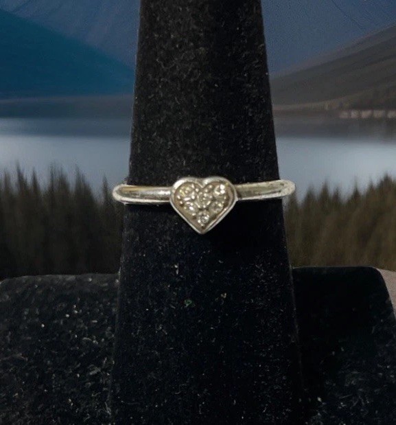 Brighton HEART Ring Crystal Size 7 NWT List $47 Rare Find