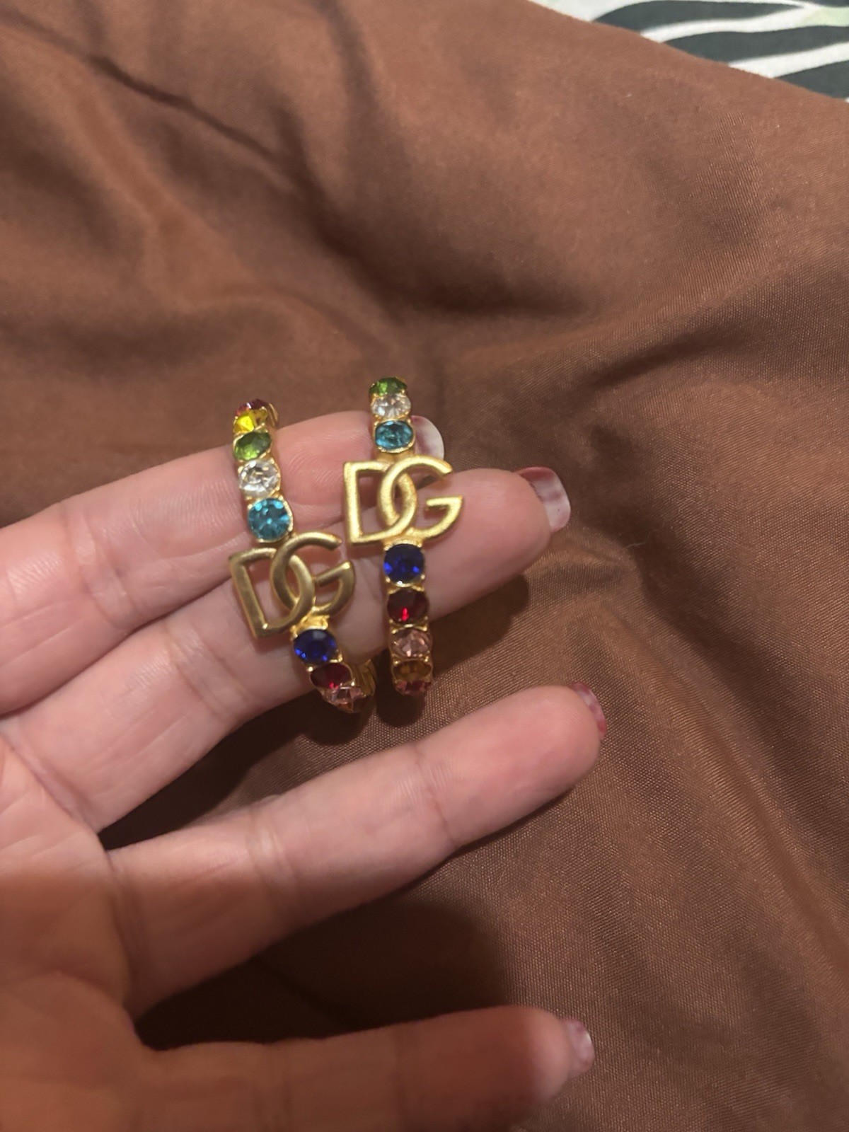 Dolce Gabbana Hoop Multicolor Earrings